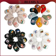 blesiya 9x PU Leather Golf Iron Headcover Golf Club Head Cover, Protection, Wedges