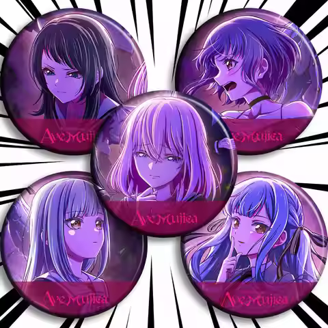 Anime BanG Dream Ave Mujica Badge Doloris Mortis Timoris Amoris Oblivionis Pins Cosplay Cartoon Itab
