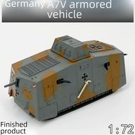 1: 72 German A7V Armored Vehicle Gray World War II Tank Model Alloy Static Simulation Finished Product Ornaments
