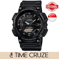 [Time Cruze] Casio AQ-S810 Solar Powered Analog Digital Sports Black Resin Men Watch AQ-S810W-1A2VDF