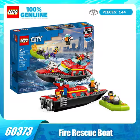 Lego City Series 60373 60374 60411 Fire Rescue Ship Boy Assembly Puzzle Building Blocks Children's T
