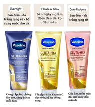 Sữa Dưỡng Thể Vaseline Trắng Da Mờ Thâm Healthy Bright Gluta Hya Serum 10X 70X Thái Lan 330 ml (Ngày