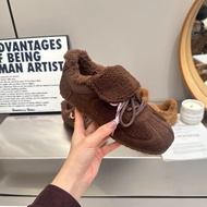 Fleece Warm Flip German Training Shoes Women All-Match Inner Heightening Fur Shoes Casual Sports Sho