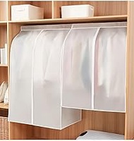 Garment Bags For Hanging Clothes,Extra Large Half-Clear Clothes Rack Cover For Closet Storage Sealed