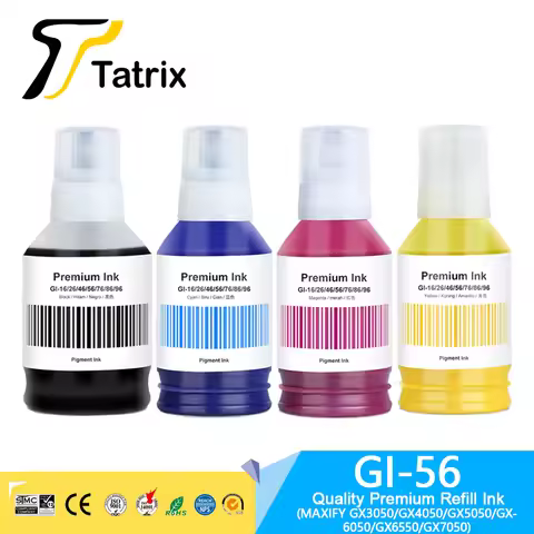 Tatrix GI 56 GI56 GI-56 Premium Color Compatible Refill Ink for Canon MAXIFY GX3050/GX4050/GX5050/GX