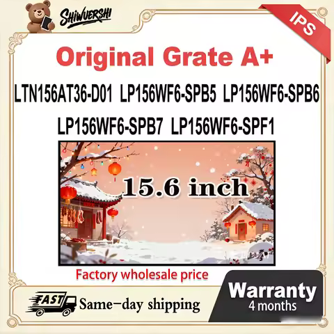 Original New A+ 15.6 inch Slim Laptop Lcd Screen Panel LTN156AT36 D01 LP156WF6 SPB5 LP156WF6 SPB6 LP