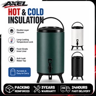 Milk Tea Bucket With Faucet tea barrel Water JugBlack Stainless Thermos Jug 6L-12L-16L-18L Drinkware