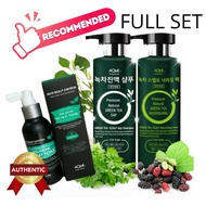 AOMI Korean Premium Green Tea Shampoo & Scalp Nourishing + Balancing Scalp Tonic 100% authentic