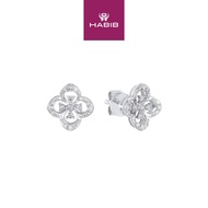 HABIB Diamond Earrings in 375/9K White Gold 456910122