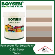 【Hot sale】BOYSEN Permacoat Flat Latex Paint 4L / Gallon (For Concrete &amp; Stone Surfaces)