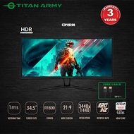 TITAN ARMY 34” Curved Ultrawide 2K 120Hz 1ms Gaming Monitor (C34SKN)