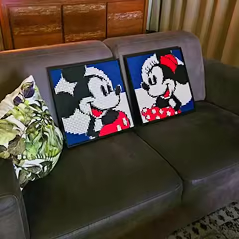 Avatar Mosaic Mouse Wall Decor Pixel Art Painting Model Building Block Brick Party Gift Toys Birthda