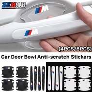4/8Pcs BMW M Power Transparent Car Door Bowl Sticker Anti Scratch Sticker Car Door Handle Protection