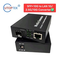 10G SFP+ 1 LAN 10Gb/s Media Converter Fiber MC 1 SFP+ to RJ45 Switch | 10G Media Converter 10GBase-T