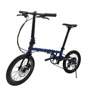 FNHON (Unassembled)GUST 349 16" Hydraulic Disc Brake 9s with stand Folding Bike - Blue