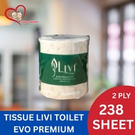 TISSUE [PRICE FOR 1 PCS] LIVI TOILET TISSUE 2 PLY 238 SHEET | Facial Tissue Toilet 238 Sheets (2 ply