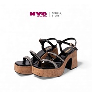 NYC Ladies Jolissa Heeled Sandals -N72410-CV01SV-1-BLACK