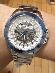 全新 未用品 Maserati 瑪莎拉蒂 機械錶 R8823112006 跑車風格 鏤空設計 男士腕錶 $1388