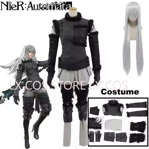 Game NieR:Automata A2 Cosplay Costume Wig Combat Uniform Comicon Activity Party Halloween Role Play 