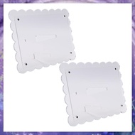 [P K A M] 2 Pack of Acrylic Scalloped Picture Frame,Clear Picture Frame,5x7 Picture Frames,Multi-Use