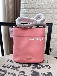 ks kate spadeoriginal leila bucket shoulder/sling bag peachy rose new