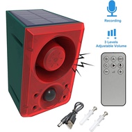 Solar Sound & Strobe Light Alarm 20s Sound Record Motion Detector Gunshot & Dog Barking 20S Siren Se