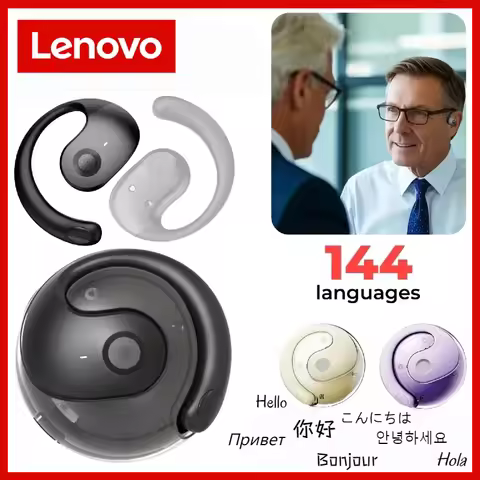 Lenovo T2 Earphones Wireless Bluetooth AI Earphones Realtime Language Translation 144 Languages Ear 
