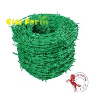 +Barbed Wire ±5KG Dawai Duri KASAR pagar GI fencing/ PVC Barbed Wire Green (±100kaki/35m) Citi Farm