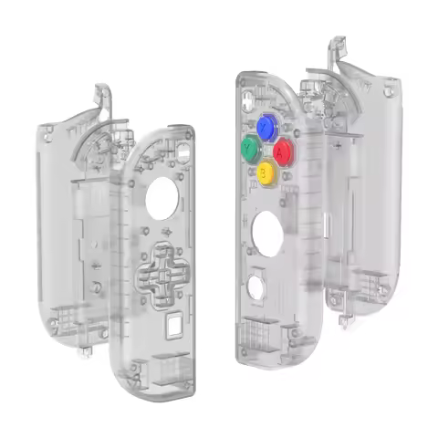 eXtremeRate Switch Gamepad Replacement Case Transparent Shell Cover for Nintend Switch NS JoyCon & N