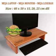 SangKayu Monitor Table Laptop Table 60x50 cm Study Table Wooden Floor Table