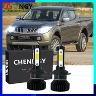 สำหรับ Mitsubishi Triton Mk2 2015 2016 2017 2018 (ไฟหน้าหลอดไฟ) - V4 6000K ชุดหลอดไฟ LED เปลี่ยนหลอด