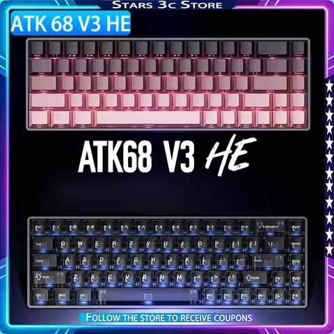 ATK 68 V3 Esports Magnetic Axis Keyboard All-aluminum Alloy 8k Low Latency 0.0001 Adjustable Accurac