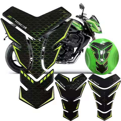 Z750R Z900 Z1000 Motorcycle Tank Pad Protector 3D Sticker Logo Decals Racing Tankpad For Kawasaki Z7