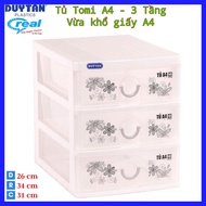 Tủ nhựa duy tân 3 tầng TOMI A4 (N26 x R35 x C31 cm )