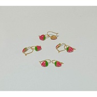 STRAWBERRY BABY GOLD EARRINGS (6K LIGHT GOLD)