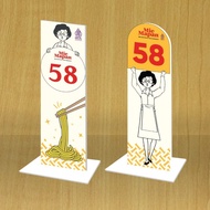 Custom table number size 26 x 8