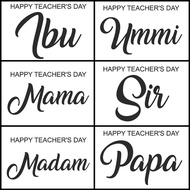 STICKER HAPPY TEACHERS DAY -  SIZE A5