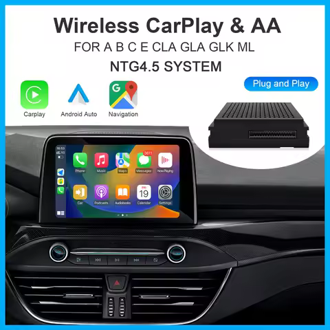 BYLITU Wireless Android Auto NTG 4.5 Becker Module For Mercedes Benz A B C E CLA GLA GLK ML Sprinter