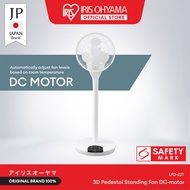 IRIS OHYAMA 3D Pedestal Standing Fan (LFD-22T), DC-motor, 54cm-89.5cm, up to 18m, White