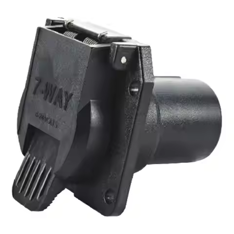 7 Pin Trailer Connector Socket RV 7-Way Replacement Trailer Socket Plug Vehicle Side Female-End RV R