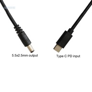 【3C】 Durable USB C Type-C PD to 12V 5 5x2 5mm Adapter WIFI Router Laptop Power Cable 71inch Length T