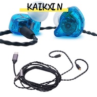 KAIKXIN MMCX to Type C Headphone Cable, 120cm / 47.24in Built In Microphone 4-Strand Braided Upgrade
