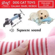 Mainan Boneka Gigit (Chew) Bunyi untuk Anjing / Puppy - Bebek Babi Gajah