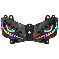 LC135 V8 FI LAMPU GABAN LED ADJUSTABLE RGB LAMPU DEPAN 135LC V8 LC FI MATA GABAN LED SHARK POWER