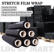 [LHC] STRETCH FILM BLACK / BLACK STRETCH WRAP FILM / PLASTIC WRAP (50MM X 2KG)