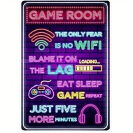 Retro Gaming Metal Sign  Gamer Wall Decor for Boys Room Perfect Bedroom Gamers Iron Sign Vintage Vid