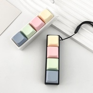 Macaron Color Keyboard Key Toy DIY Button Keycap Sensory Fidget Keychain Decompression Toys O9G8