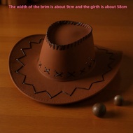 Fashion Cowboy Hat Cosplay Topi Cowboy Hat Fashion Suede Looking Cowboy HatsAccessories