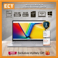 Asus VivoBook 14 A1405V-ALY909 / 910WS Laptop (i7-13620H 4.90GHz,512GB SSD,16GB D4,Intel,14" WUXGA,W