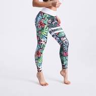 【CC】 Fashion Waist Digital Printed Leggings Push Up Sport GYM